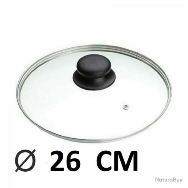 COUVERCLE DE CASSEROLE en VERRE  26 CM
