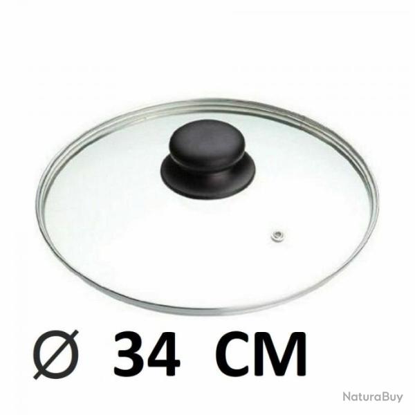 COUVERCLE DE CASSEROLE en VERRE � 34 CM