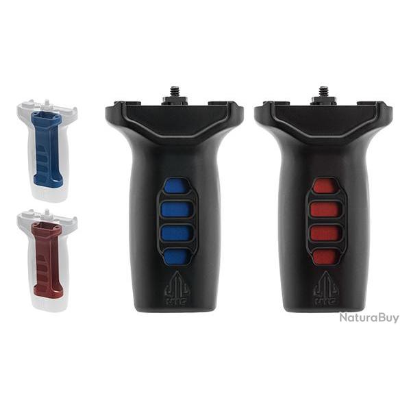 Grip Super slim M-LOK avec inserts rouge et bleu