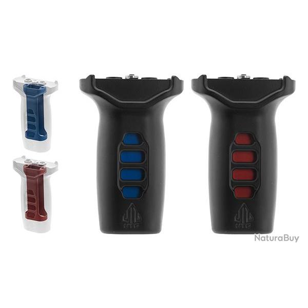 Grip Super slim Keymod avec inserts rouge et bleu