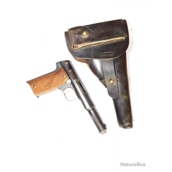 SUPERBE ETUI CUIR PISTOLET ASTRA 400 modle 1921 ESPAGNE ESPAA SPAIN  - GUERRA CIVIL 36-39  #.4.b