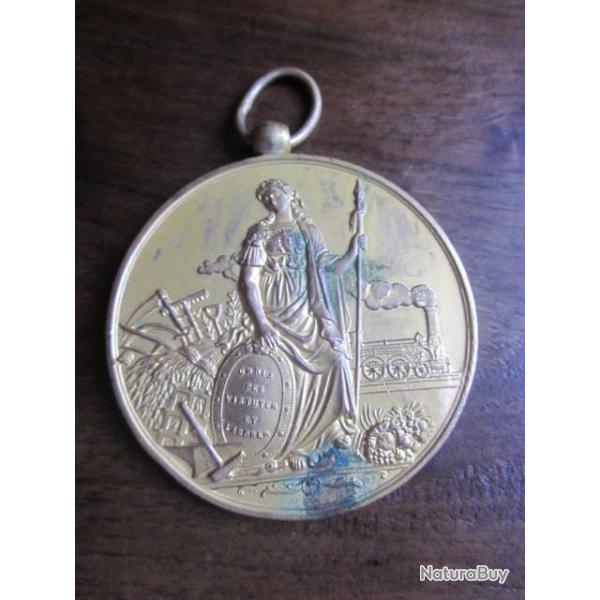 MEDAILLE OMNIA PER VIRTUTEM  ET LABOREM