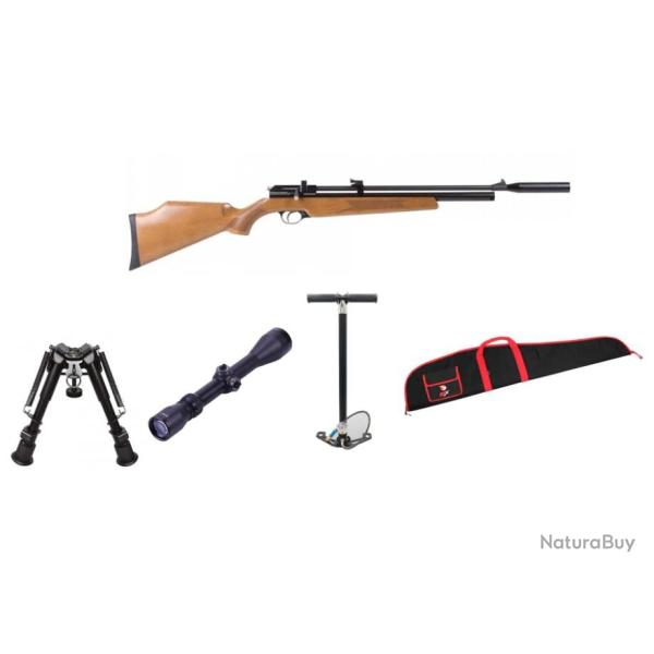 Artemis PR900 GEN 2 PCP, Cal 4.5 mm, 19.9 Jul. + pompe bar 275 bar + Bipied + Visire Mildot 3-9 x 4