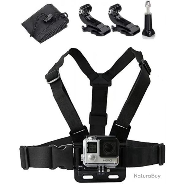 Sangles de Cam�ra d'Action Poitrine Compatibles Avec Toutes Les Cam�ras Gopro et d'Action