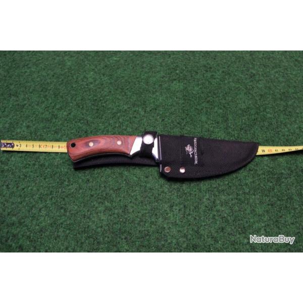 COUTEAU DE CHASSE ET DE RANDONNEE  WINCHESTER  LOCKBACK  A LAME FIXE