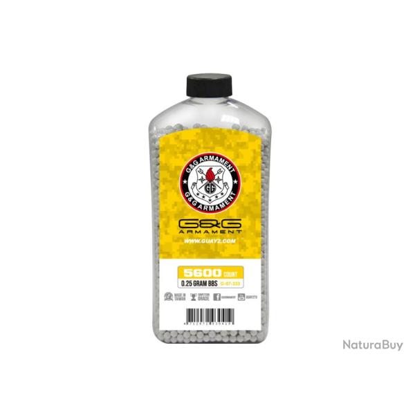 BILLES 0.25G PERFECT PLASTIQUES EN BOUTEILLE DE 5600 G&G ARMAMENT