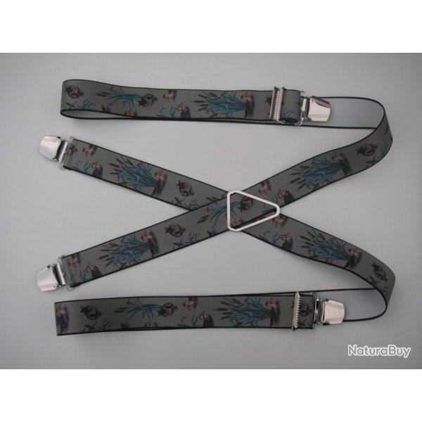 Bretelles fantaisies  motifs canards et roseaux 2