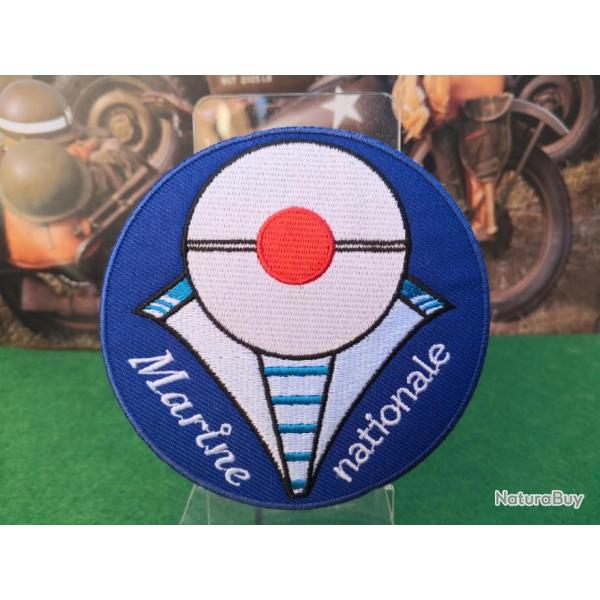 Marine Nationale - Diam�tre 90 mm - A coudre ou � coller au fer � repasser