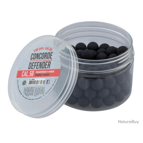 Cal. 50 - Billes de D�fense caoutchouc m�tal x 50