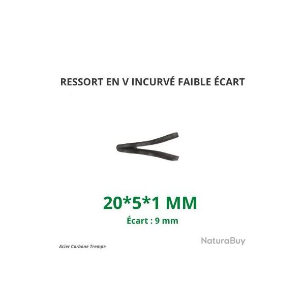 Ressort  renforc� en V [20x5x1] Ecart 9 mm