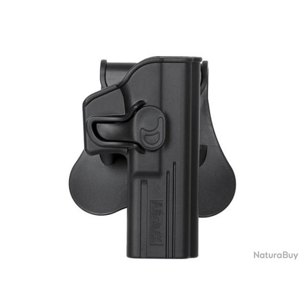 HOLSTER RIGIDE AMOMAX G2 GAUCHER GLOCK AIRSOFT NOIR