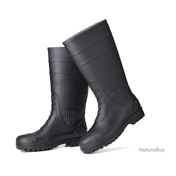 Bottes de pluie noires - Bottes de travail,  - Livraison gratuite et rapide