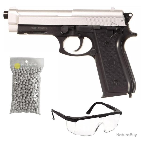 Pack PT92 HPA Dual Tone Silver/Black (Cybergun)