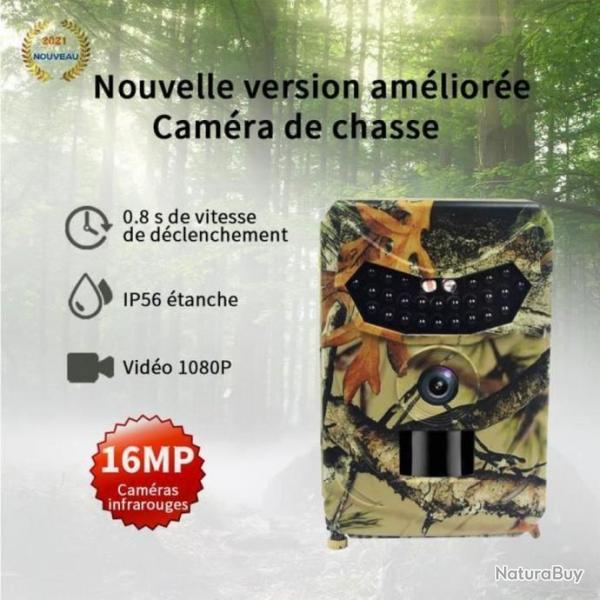 Camera de Chasse 16MP 1080p �tanche 26pcs LED 0.8 seconde 15m de Vision HD