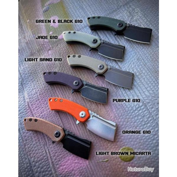 Couteau Kansept Korvid Tan Manche G10 Lame Acier 154CM Slip Joint KT3030A2