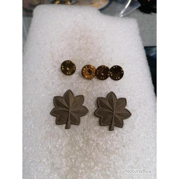 Paire de Grades officier arm�e us MAJOR original 1