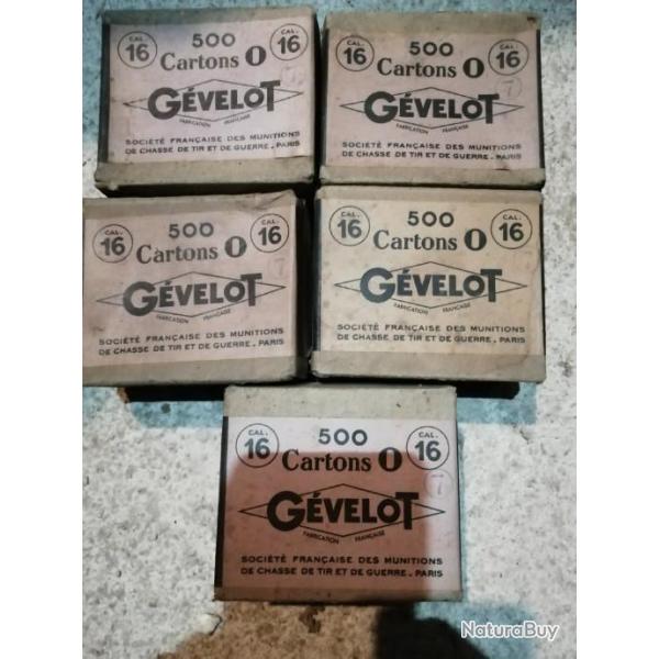 Lot de cartons 0 calibre 16