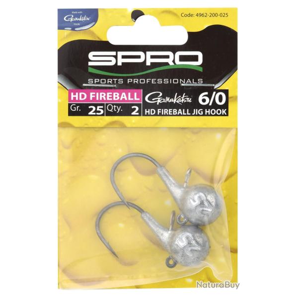 T�te plomb�e HD Fireball Jighead 6/0 Spro 30