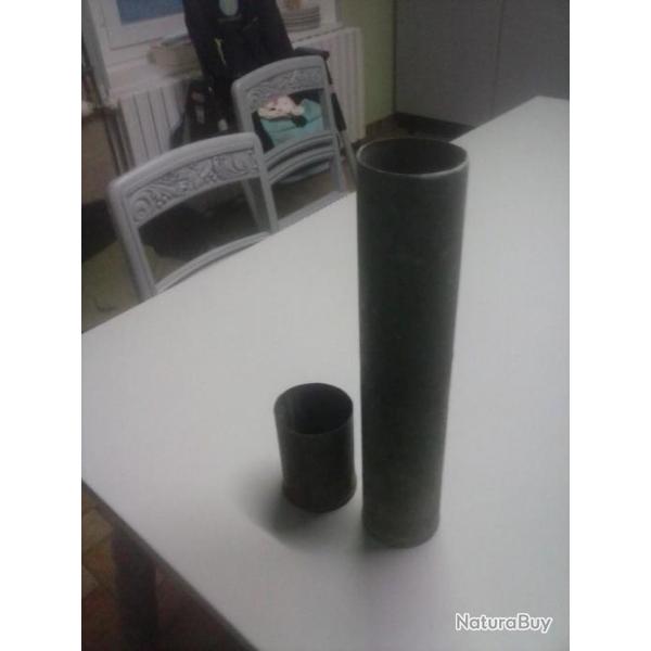 Vd ancien tuyau en zint pour document a cacher dans un mur ou autre(collection)