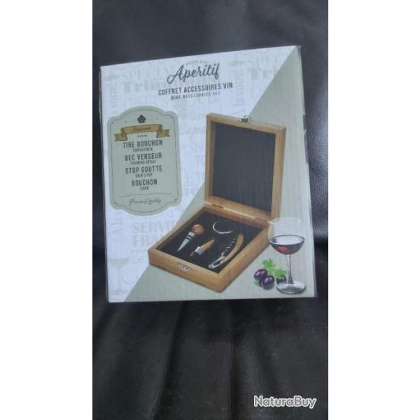 Coffret accessoires vin de luxe