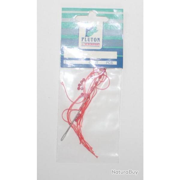 Sachet de noeuds arrtoir coton + perles sur aiguille petit model par 6 Pluton