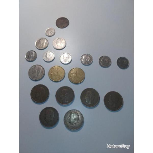 Lot 19 pi�ces Belgique / Belgie, datant de 187X � 1995.