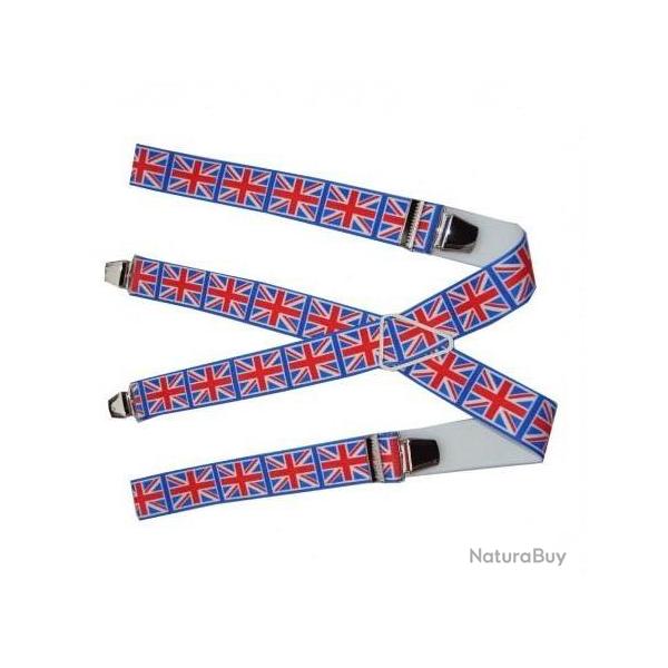 Bretelles fantaisies � pinces r�glables coulissantes, motifs couleurs Anglaise