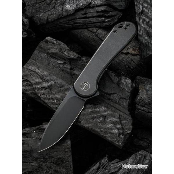 Couteau We Knife Elementum Black Manche Titane Lame Acier CPM-20CV IKBS Framelock Clip WE18062X3 - Z