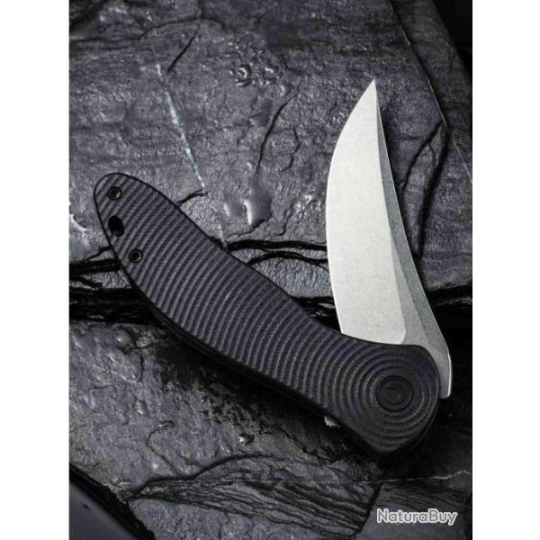 Couteau CIVIVI Synergy 3 Lame Trailing Point Acier Nitro-V Manche G10 IKBS Linerlock CIVC20075A1