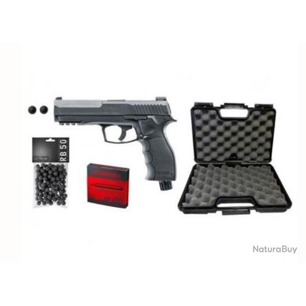 Pack Pistolet Umarex T4E HDP 50 Calibre 50 CO2+50 Balles Caoutchouc+5 Cartouches CO2+Mallette Umarex