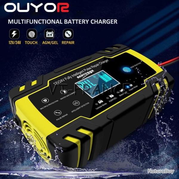 Chargeur Batterie Automatique 12/24V 8/4A, Modele: J30