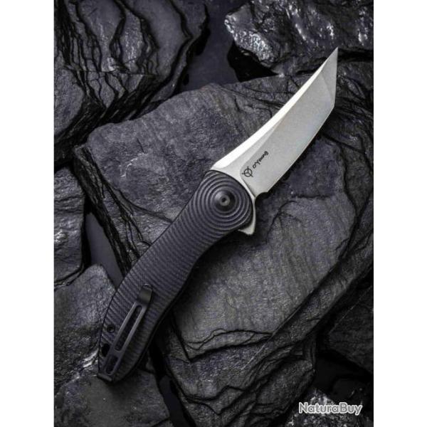 Couteau CIVIVI Synergy 3 Tanto Lame Acier Nitro-V Manche G10 IKBS Linerlock Clip CIVC20075B1