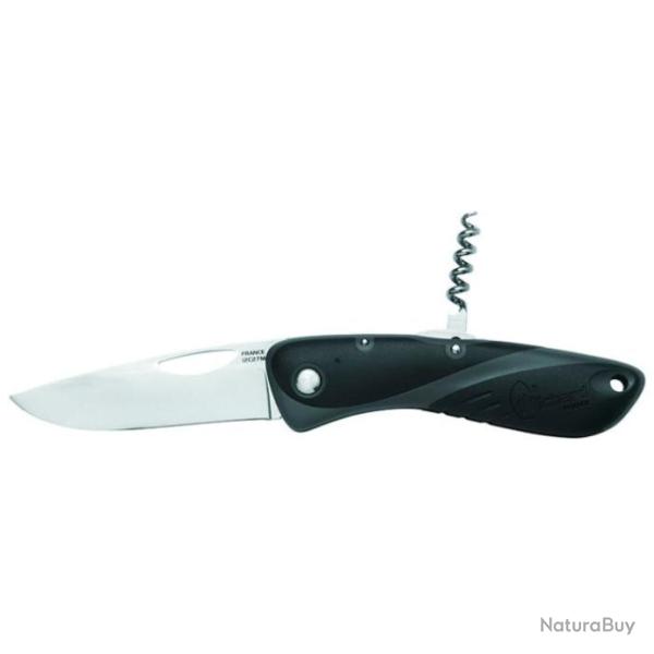 Couteau Wichard Aquaterra + Tire-bouchon - Lame 80mm - Noir / 12C27 Mod / Grip