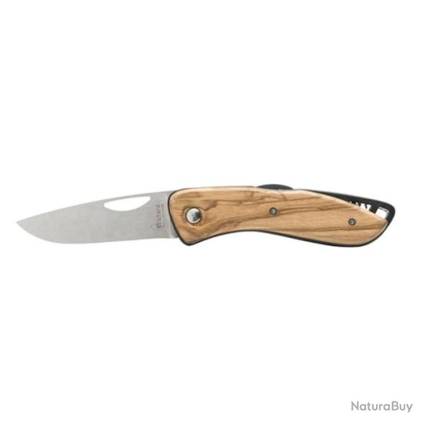 Couteau Wichard Aquaterra + Tire-bouchon - Lame 80mm - Bois / 420 HC / Olivier / Kevlar