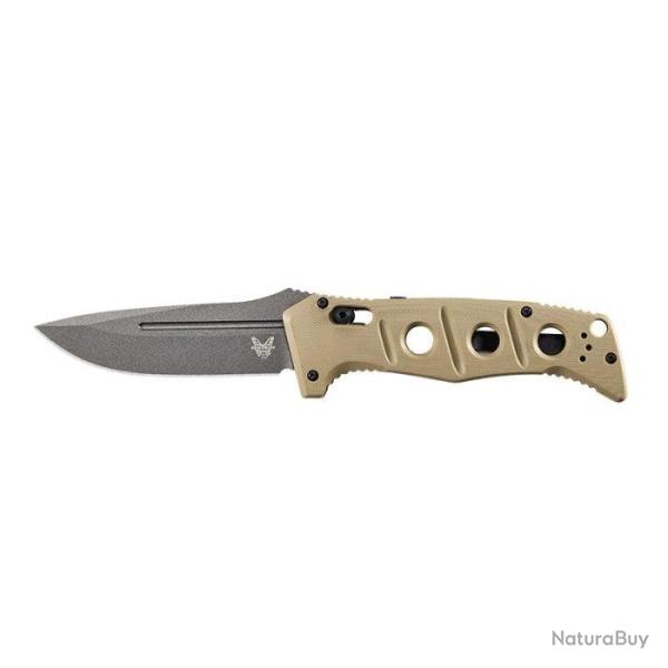 Couteau Benchmade Auto Adamas - Sibert - Lame 96mm Marron / Gris - Marron / Gris