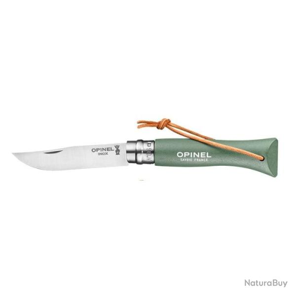 Couteau Opinel Baroudeur N�06 Inox - Lame 70mm Framboise - Sauge