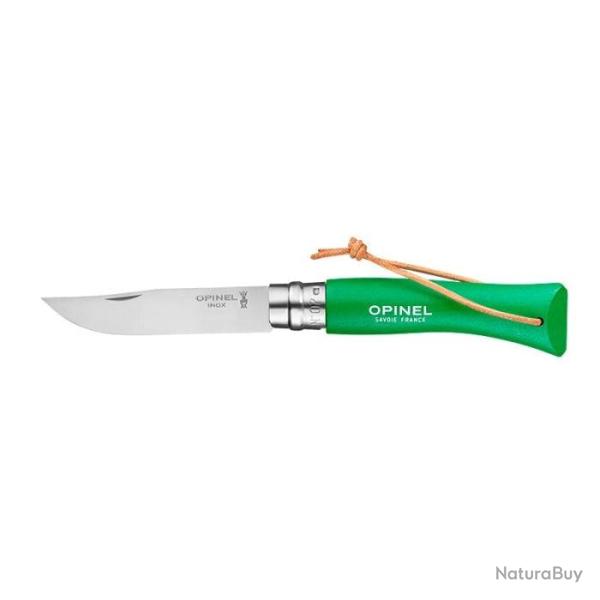 Couteau Opinel Baroudeur N�07 Inox - Lame 80mm Anis - Vert Prairie