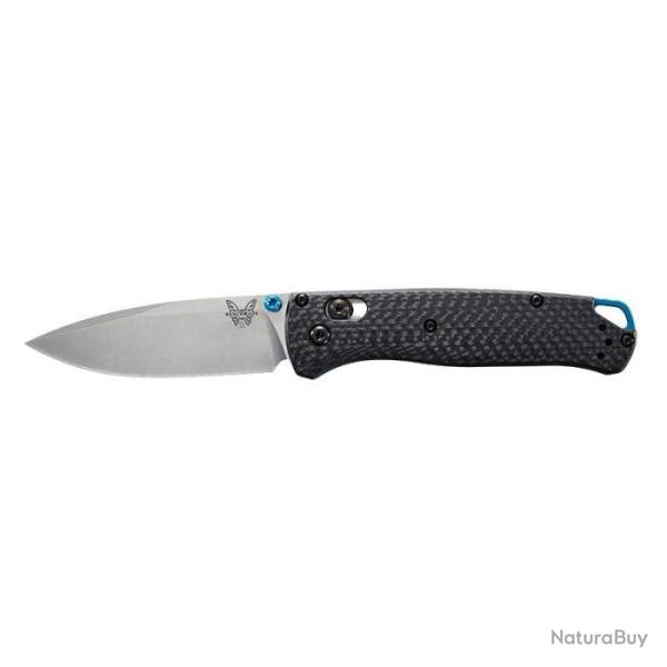Couteau Benchmade Bugout - Lame 82mm Bleu Fonc� / Grivory / Blanc - Carbone / Fibre de Carbone / Bla