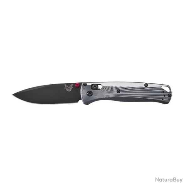 Couteau Benchmade Bugout - Lame 82mm Bleu Fonc� / Grivory / Blanc - Gris / Aluminium / Noir
