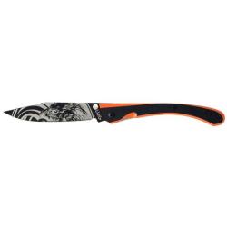 Couteau Lug C63 - Lame 80mm - Noir / Orange / Aigle