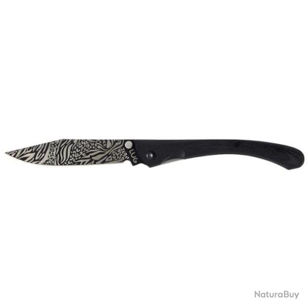 Couteau Lug C63 - Lame 80mm - Noir / Animal