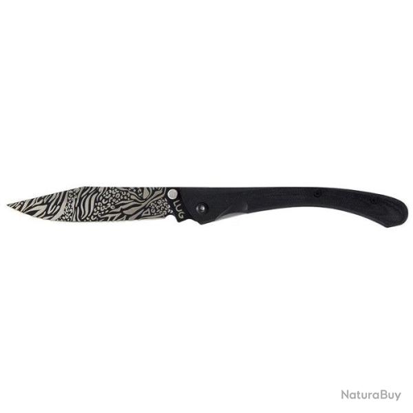 Couteau Lug C63 - Lame 80mm - Noir / Animal