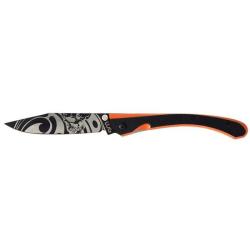 Couteau Lug C63 - Lame 80mm - Noir / Orange / Bad Boy