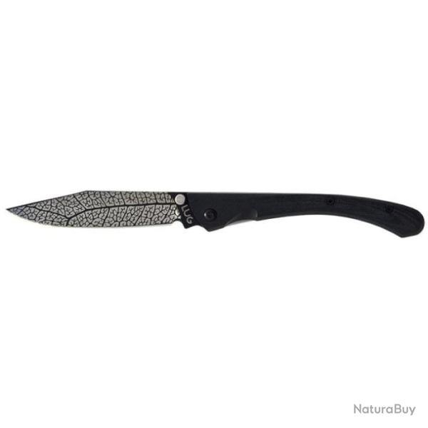 Couteau Lug C63 - Lame 80mm - Noir / Feuille