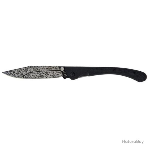 Couteau Lug C63 - Lame 80mm - Noir / Feuille
