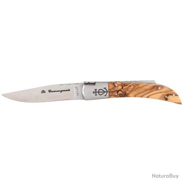 Couteau Camarguais N�12 Trident Soud� Bois de Cerf / 105mm - Olivier / 105mm
