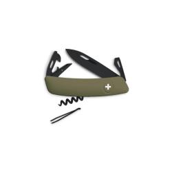 Couteau Suisse Swiza D03 ALLBLACK - 11 Fonctions - Olive