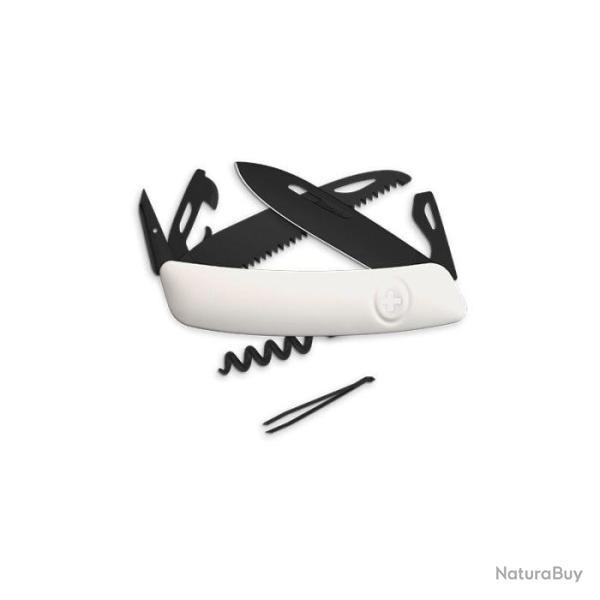 Couteau Suisse Swiza D05 ALLBLACK - 12 Fonctions - Blanc