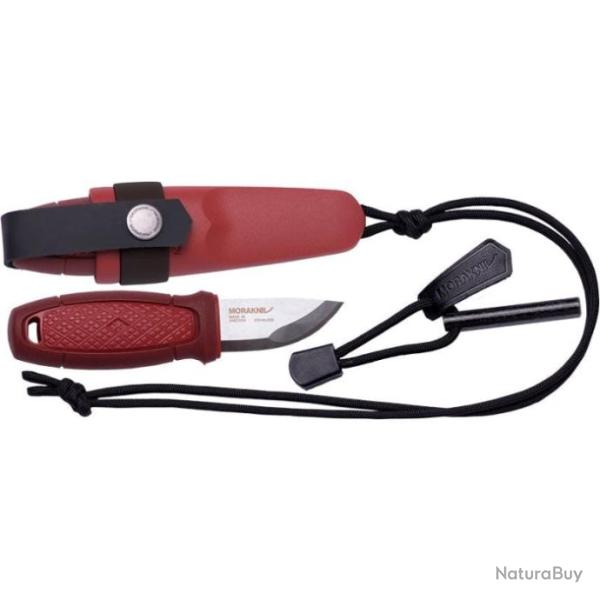 Kit Couteau Morakniv Eldris + Tour de Cou et Allume Feu Noir - Rouge