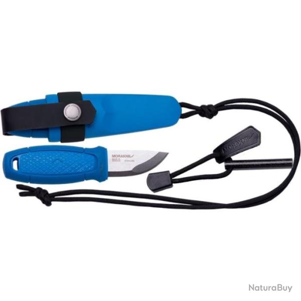 Kit Couteau Morakniv Eldris + Tour de Cou et Allume Feu Noir - Bleu